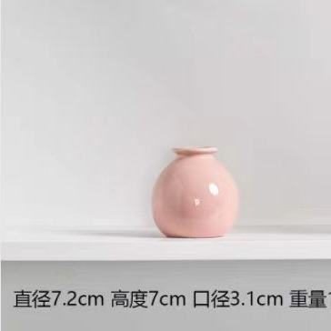 Mini Ceramic Vase Ins Simple Japanese-style Home Living Room Entrance Ornaments Decoration Soft Dried Flower Hydroponic Flower Set