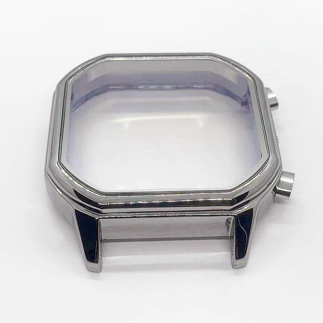 Factory Direct Supply of Hot-Selling Watch Cases, Waterproof Watch Accessories, Square Silver Watch Cases, DIY Jewelry Design
