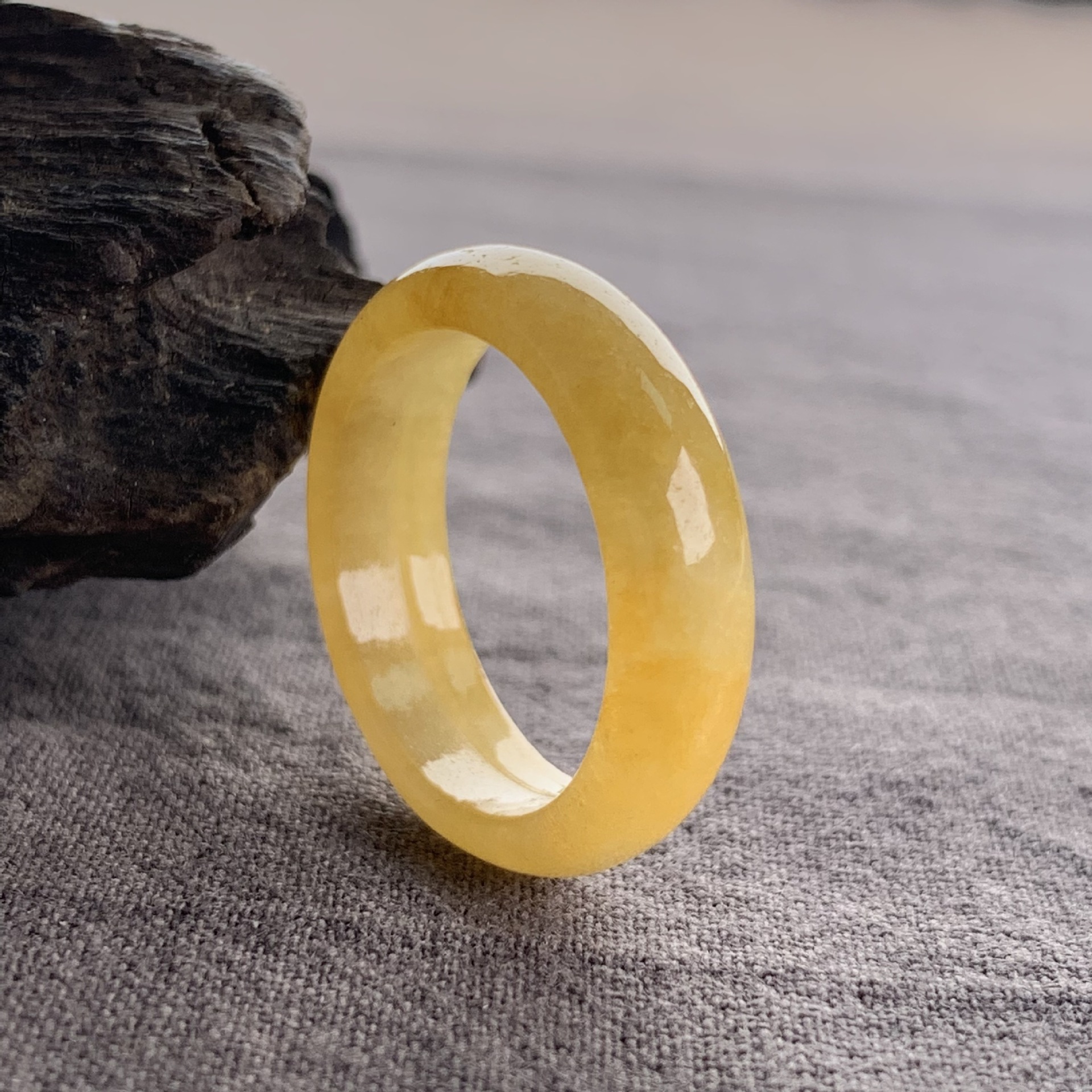 Burmese Jade A-Grade Jade Ring, Green Floating Flower Ice Black Chicken Ring, Chicken Fat Yellow Jade Floating Emerald Pair Ring