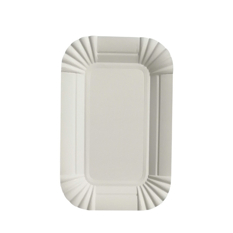 Disposable paper plate thick cake tray paper plate lace rectangular tray barbecue fruit western point plate thickened plate