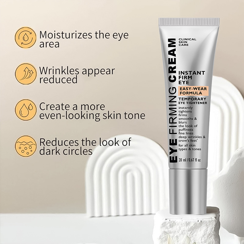 Cross-Border Hot-Selling Product in Stock: Eye Firming Cream, Instant Firming Eye Cream with Brush, English Version Eye Cream