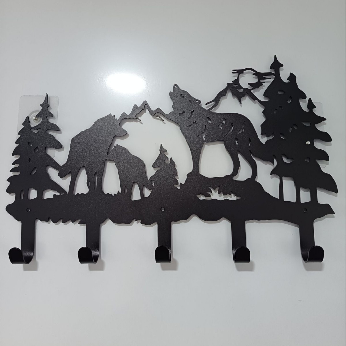 Metal eagle coat hook wall mount with 5 hooks hanger and keychain coat rack and backpack