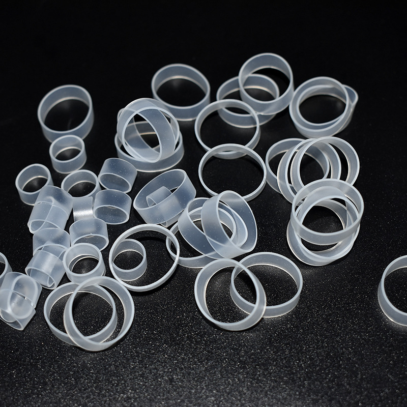 Transparent Silicone Binding Coil Environmental Protection Binding Silicone Ring Data Wire Harness Coil High Elastic Silicone Rubber Bands Not Easy to Break