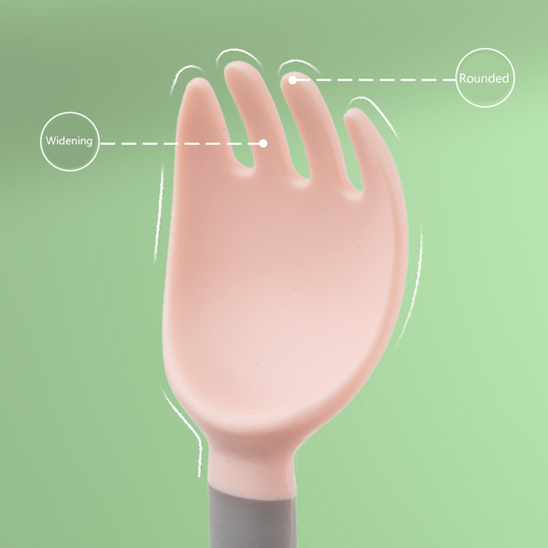 Foreign trade export children's training spoon baby twist fork spoon combination suit whale twist fork spoon combination