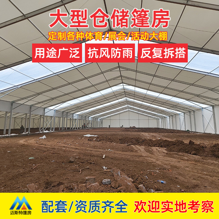 Customized Industrial Tent Storage Large Warehouse Removable Assembled Windproof Semi-Enclosed German Greenhouse