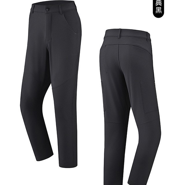 Gm Outdoor Softshell Pants with Fleece Lining, Warm, Waterproof, Windproof, Stretchy, Breathable, Hiking Pants, Thickened Casual Pants, Cold-Proof