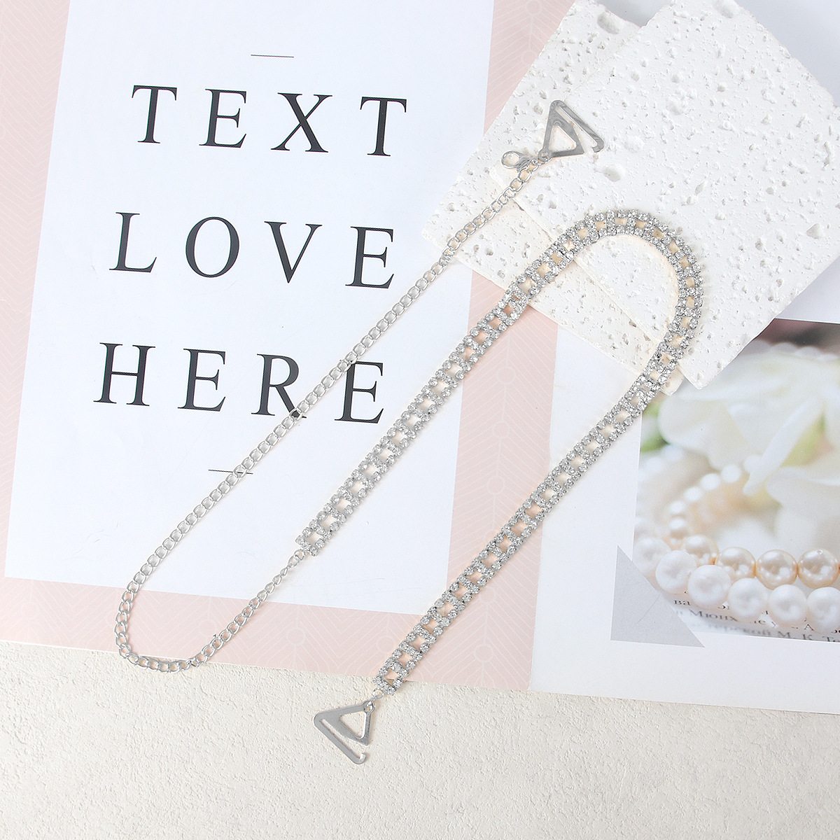 Cross-border Fashion Simple Multicolor All-match Rhinestone Shoulder Chain Adjustable Hollow Shoulder Chain Body Chain Jewelry for Women