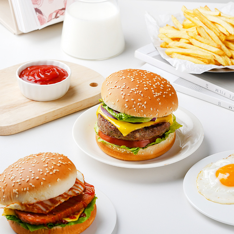 Baizuan Hamburger Embryo 330g (6 Pairs) Home-Made Breakfast Sandwich Hamburger Bun Embryo Semi-Finished Product