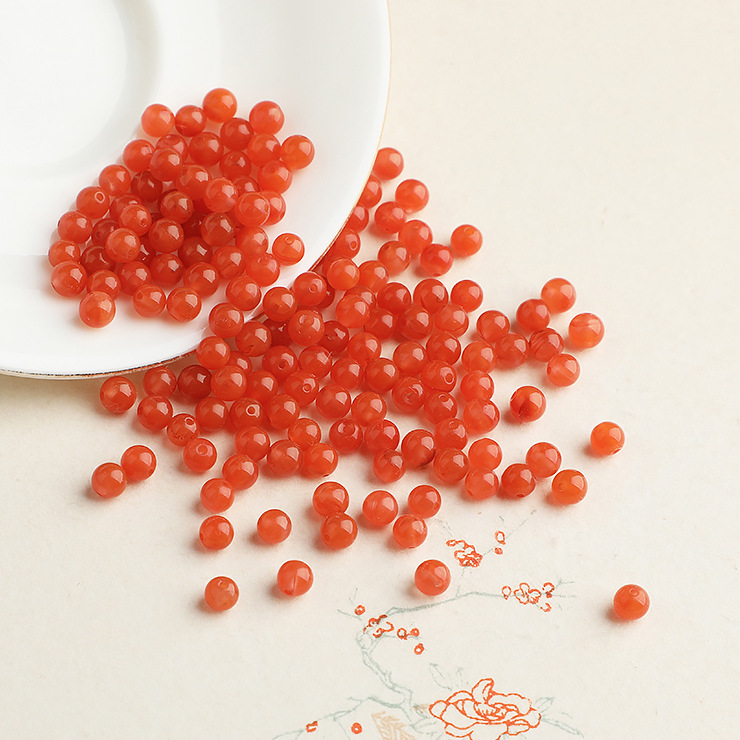 Натуральные южные красные бусины южный красный агат круглые бусины ручной работы DIY бижутерия веревка браслет ожерелье бусины аксессуары