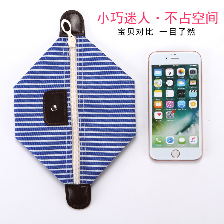 New Dumpling Cosmetic Bag Folding Striped Dumpling Cosmetics Waterproof Toiletry Storage Bag Gift Storage Bag in Stock