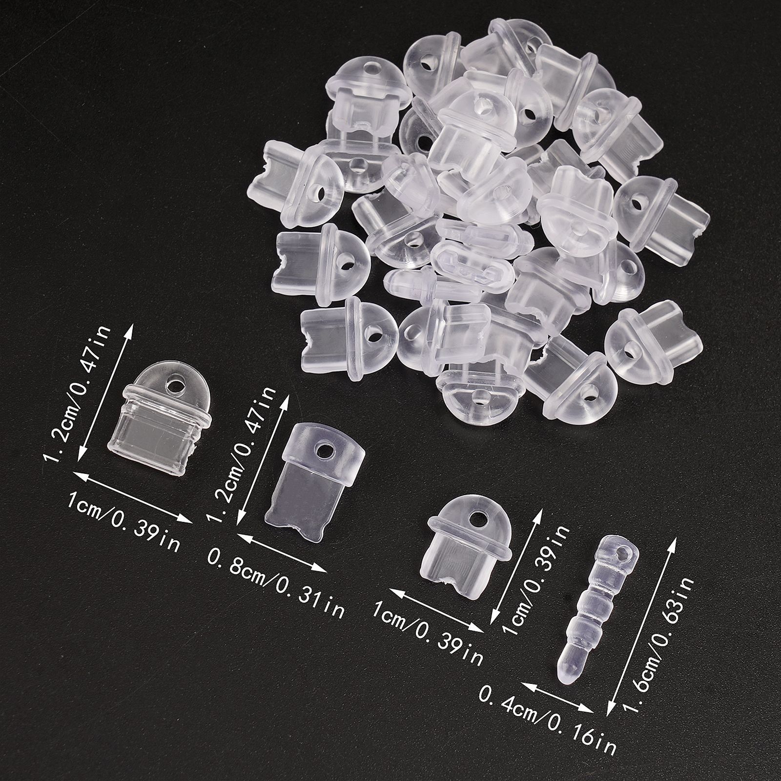 Transparent Silicone Mobile Phone Dust Plug Suitable for Apple Typec Android Charging Port Plug Creative Diy Mobile Phone Hole Plug