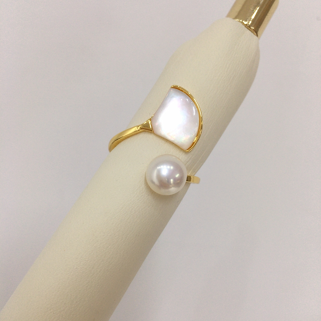 5A grade natural freshwater pearl pendant earrings ring dance skirt suit seashells skirt pearl suit wholesale