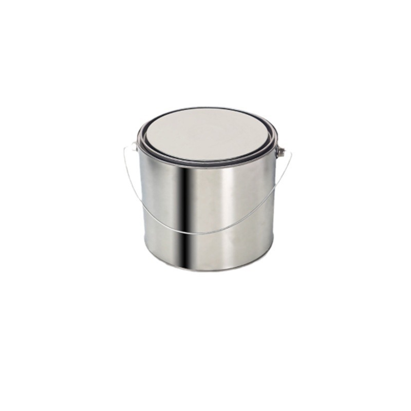 Wholesale 0.3-5L thick metal paint bucket paint mixing tank iron drum small iron tank with lid chemical tinplate bucket
