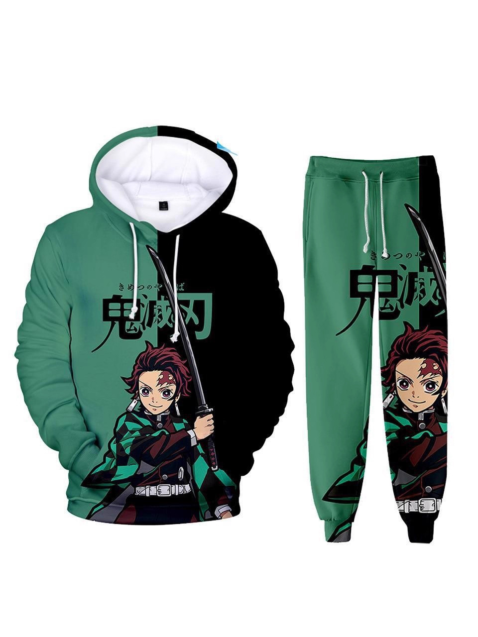 Cross-Border Amazon Best-Selling 3D Digital Printing Anime Pattern Sweatshirt Suit Loose and Extinguishing