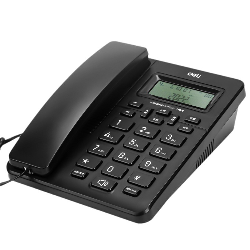 Deli 13606 Telephone Landline Fixed Telephone for Office and Home Use to Remove Electricity Inquiry and Can Be Put into the Telephone