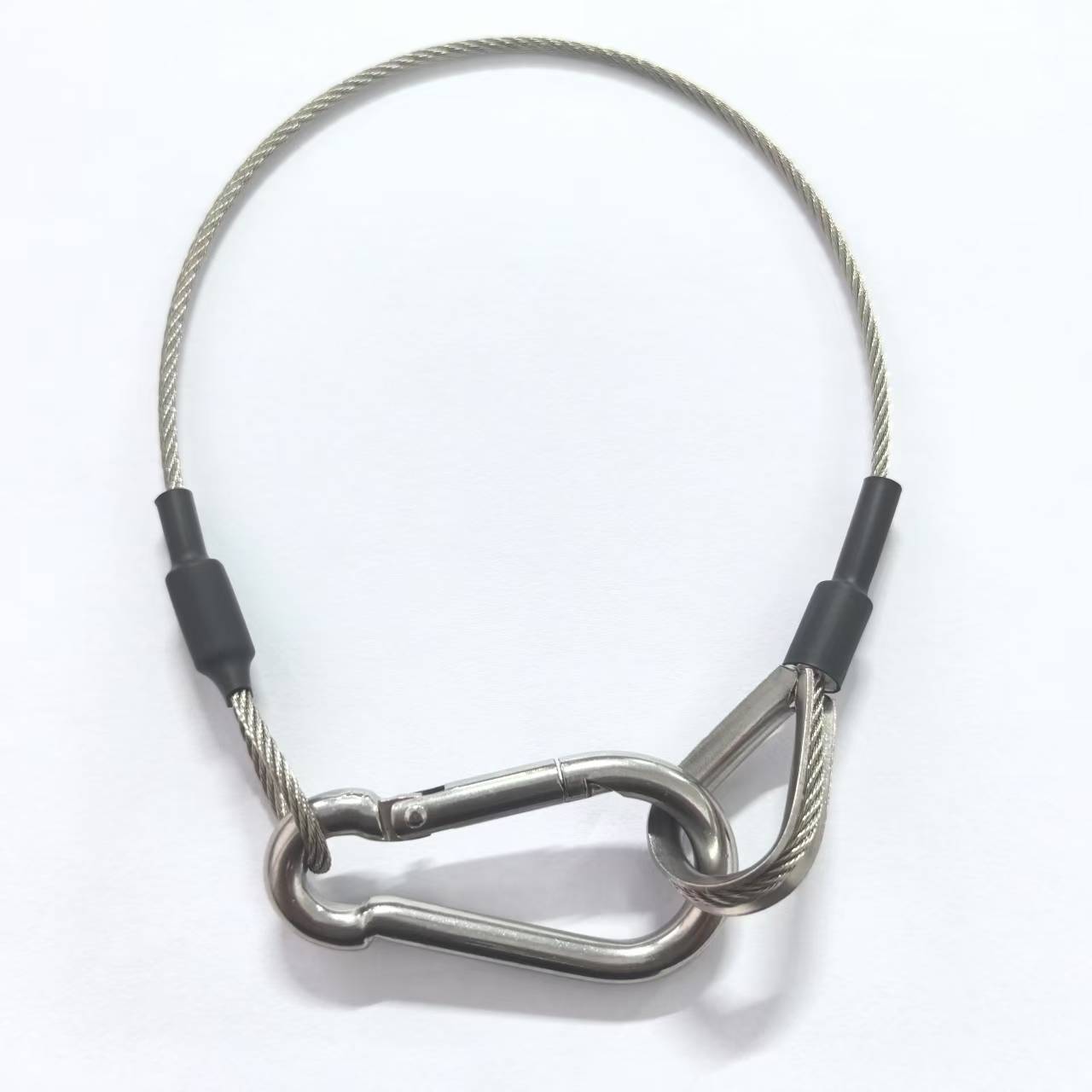 Manufacturer 304 Steel Wire Rope Stainless Steel Safety Rope Lighting Safety Rope Anti-Fall Cable Pressed Aluminum Sleeve Hook Sling