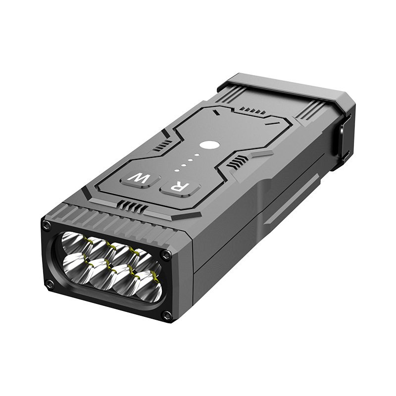 Portable Arc Flashlight for Girls Self-Defense Bright Flashlight Anti-Peeping Infrared Sawtooth Attack Head Flashlight