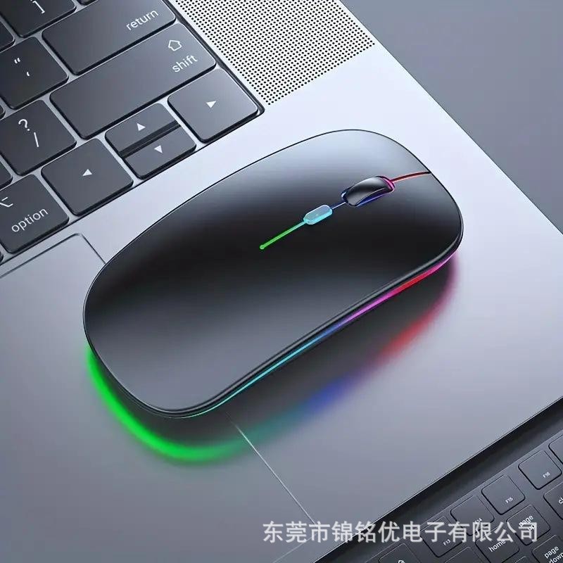 Cross-border wholesale luminous office bluetooth mute wireless mouse gift gaming computer laptop charging mouse