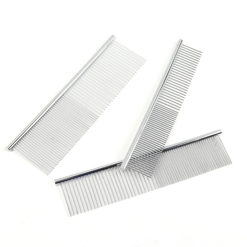 Cross-border Pet Comb Dog Flea Comb Cat Flea Comb Plastic Teeth Special Comb Steel Needle Comb Hair Removal Comb