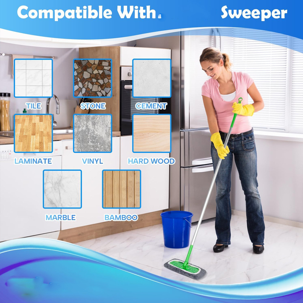 Suitable for Swiffer Sweeper Flat Mop Replacement Pad Reusable Coral Velvet Mop Cloth