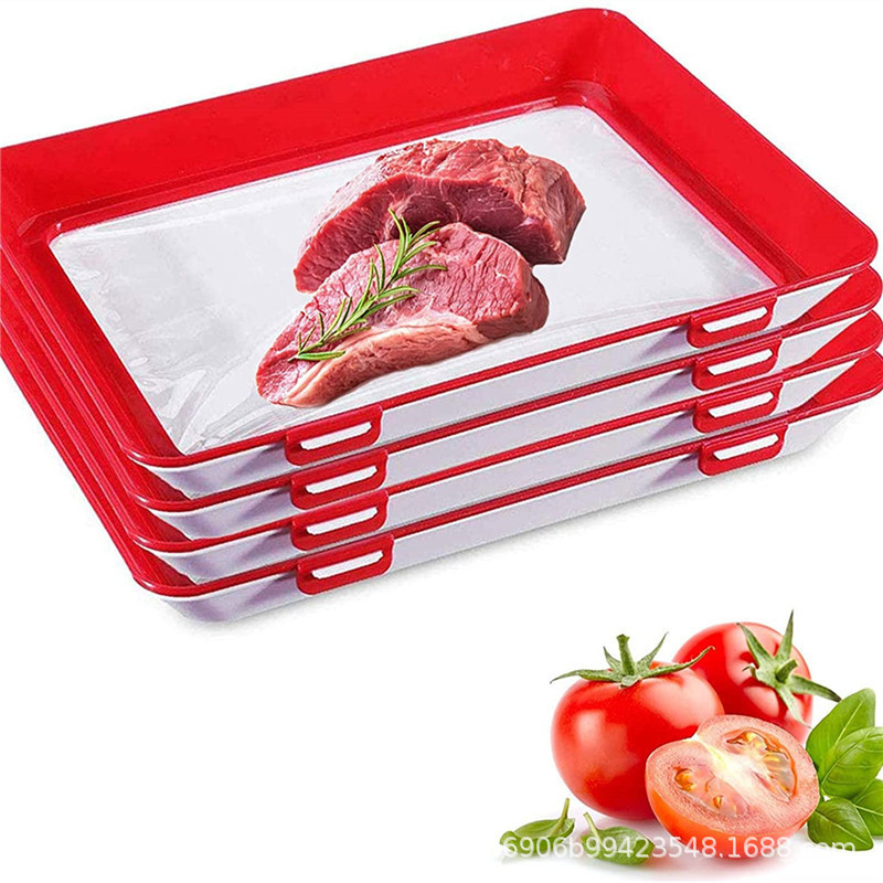 Cross-border Creative vacuum fresh-keeping tray refrigerator fresh-keeping tray Creative Fod presentation TRY
