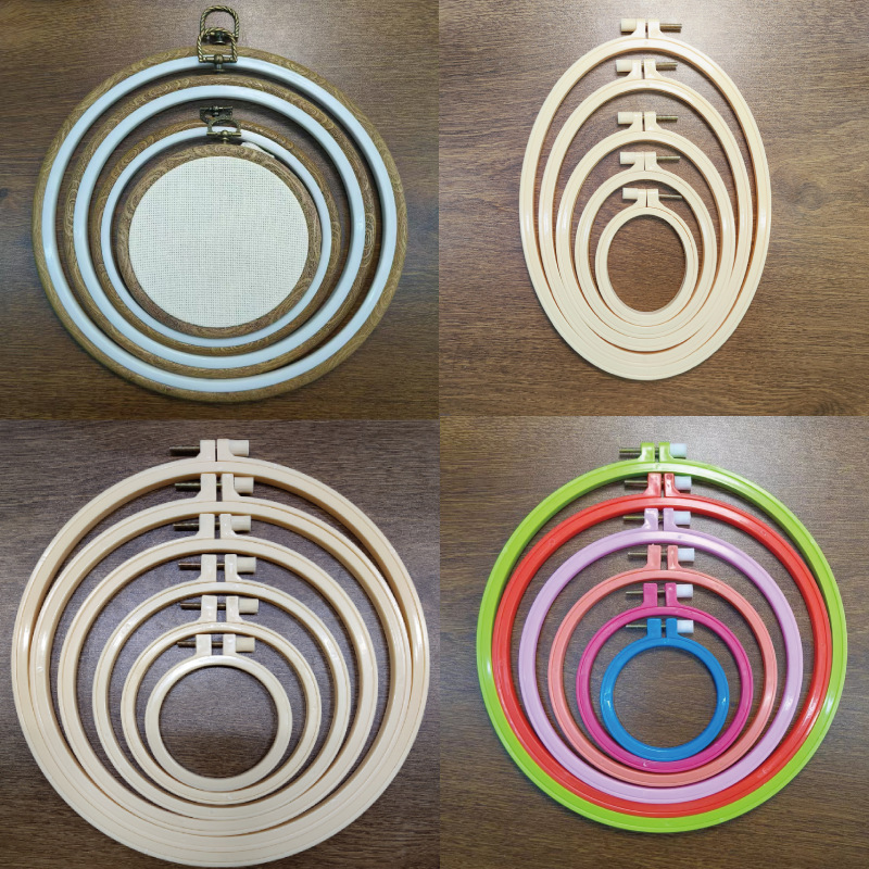 Ручные украшения для вышивальных колец, пластиковые внутренние кольца, регулируемые