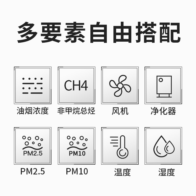 Catering Oil Fume Concentration Monitor Kitchen Monitoring Emission Oil Fume Online Monitoring System Chimney Oil Fume Detector