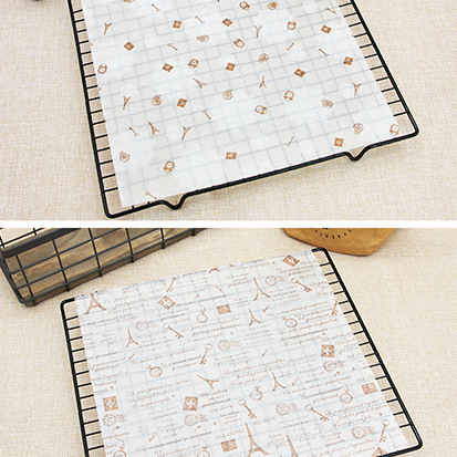 Baking Paper Food Grade English Newspaper Pad Baking Household Non-stick Paper Pad High Temperature Resistant French Fries Burger Oil-proof Paper Pad