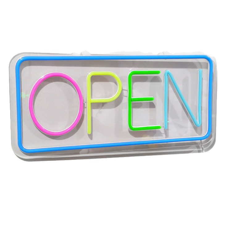 Open Neon Light Super Bright Business Opening Led Billboard Barber Shop Store Neon Sign Atmosphere Light