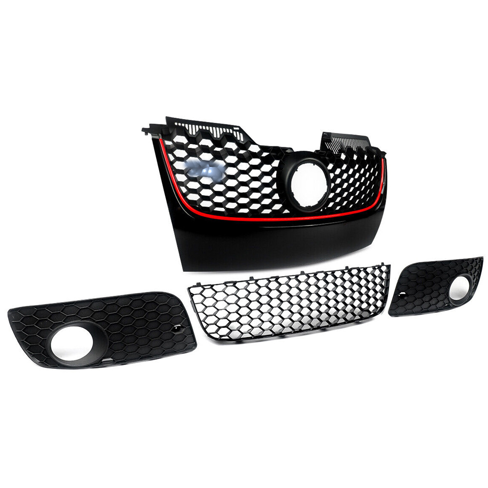 Applicable to Volkswagen Golf 5 medium mesh GTI 06-09 Jetta MK5 front bumper medium mesh grille lower mesh