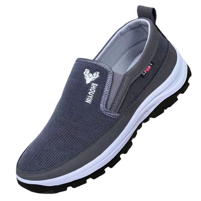 Spring New Style Old Beijing Cloth Shoes, Walking Shoes, Men's Casual Shoes, Low-Top Soft-Soled Canvas Shoes, Middle-Aged and Elderly Shoes