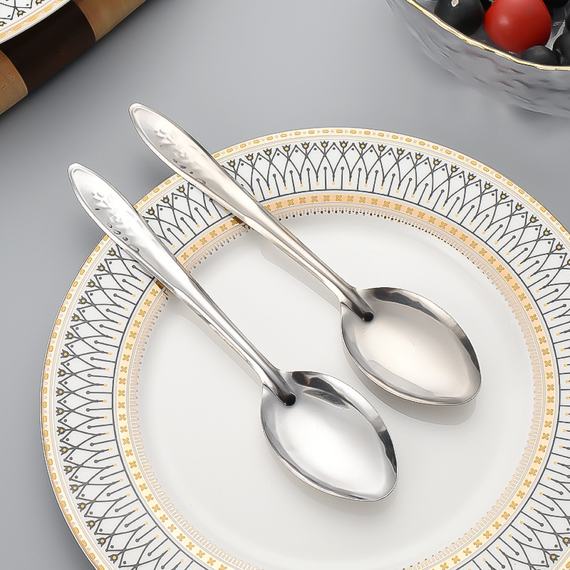 Wholesale Stainless Steel Spoon Commercial Disposable Eating Watermelon Spoon Takeaway Spoon Iron Spoon Dessert Spoon Canteen Gift