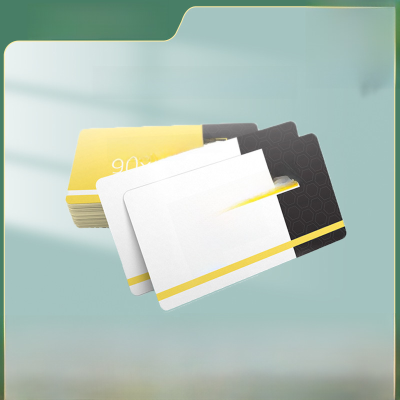 High-end coated paper business card design printing pvc bronzing double-sided color printing membership card piece Dutch white business card