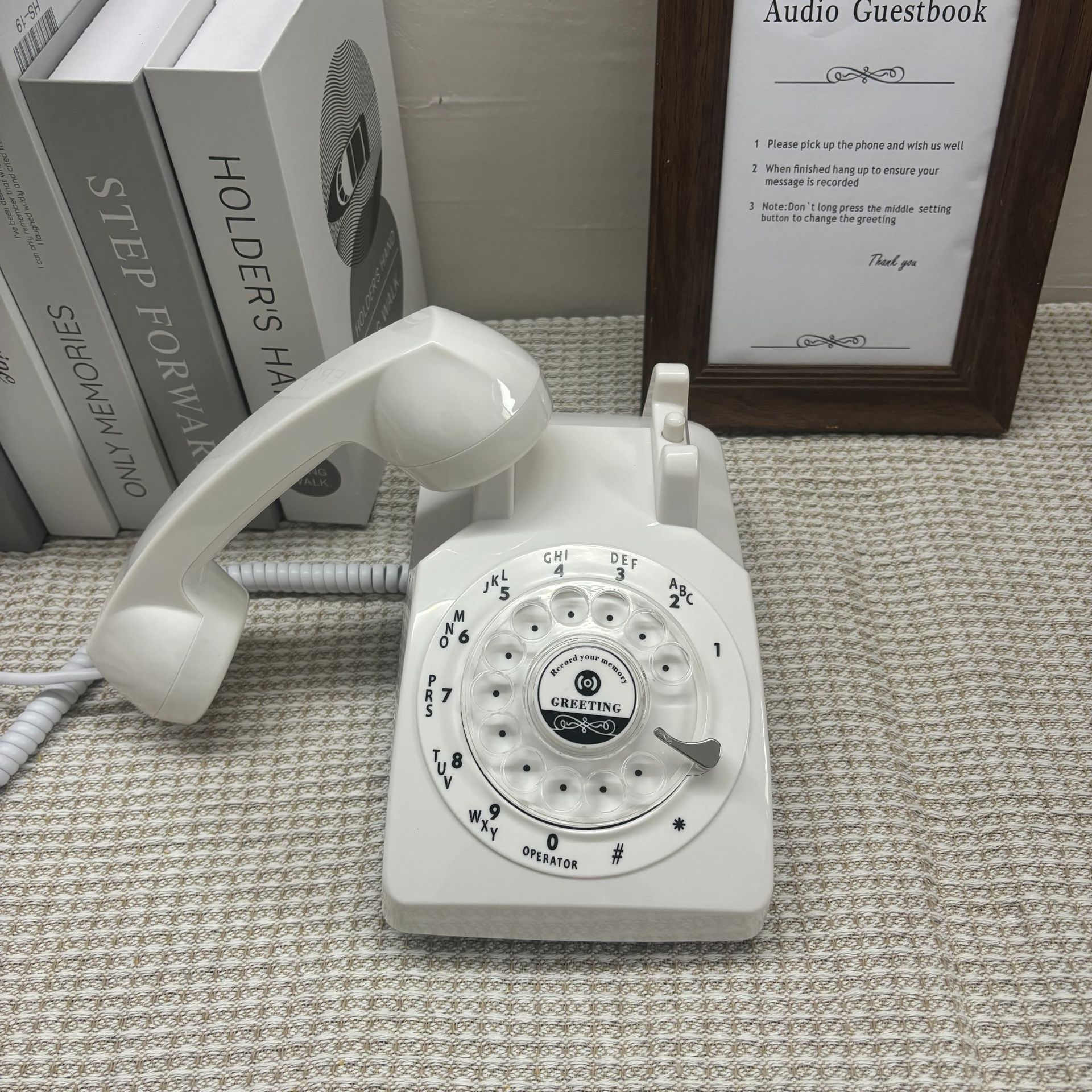 Audio guestbook recording retro phone message rotary phone office hotel wedding party cross-border wholesale