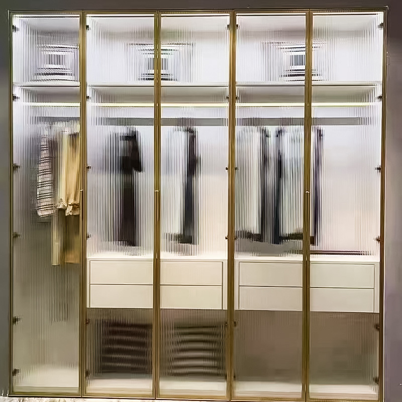 Stainless Steel Glass Wine Cabinet Display Cabinet Minimalist Glass Wine Rack Display Cabinet Storage Rack Minimalist Glass Cabinet Door Customization