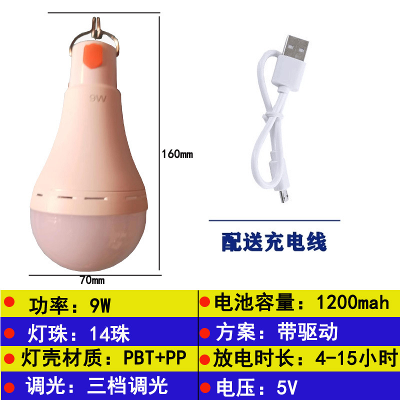 LED charging light power failure emergency bulb cross-border e-commerce explosion small waist household emergency charging light