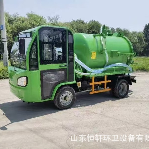 New Energy Electric Feces Suction, Self-Priming and Self-Discharging, Pure Electric Energy Driven Four-Wheel Sewage Suction Truck for Breeding and Feces Removal