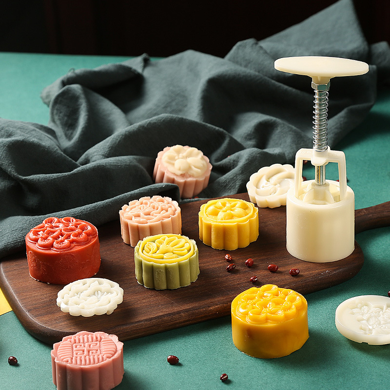 Форма для лунянского пирога с зеленой фасолью, инструмент для печати, ручное давление, домашнее тиснение, инструмент для выпечки