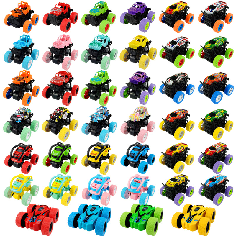 Cross-border children's inertia double-sided stunt car toy car model off-road sliding dump truck stall wholesale