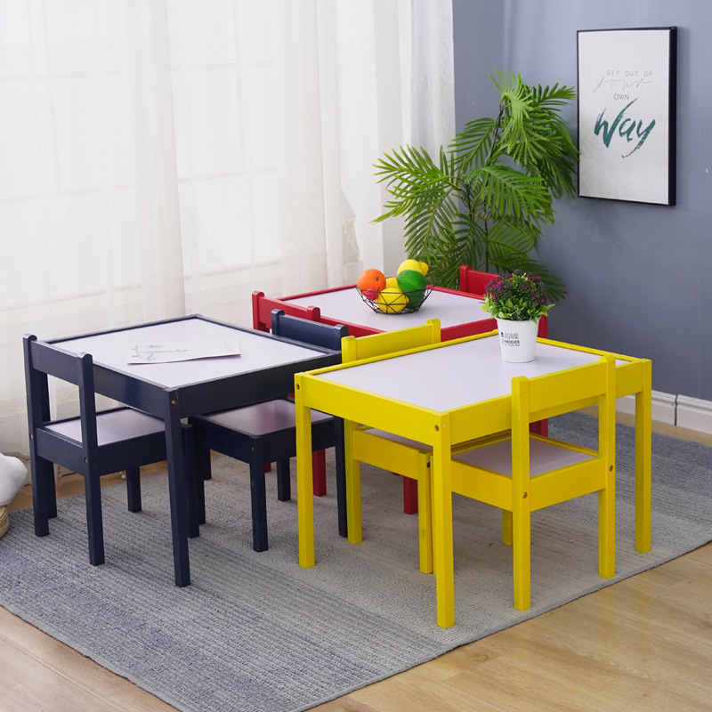 Kindergarten Table Solid Wood Kidsren's Table and Chair Toys Baby Early Education Learning Desk Painting Reading Student Writing Desk