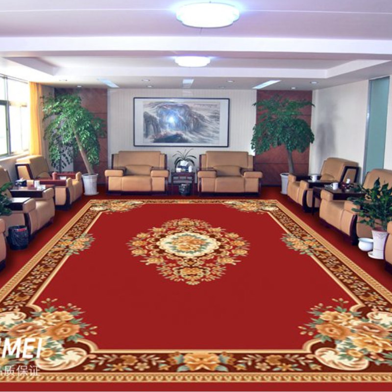 Commercial Thickeneded Handmade Acrylic Carpet, Chinese Style Plant and Flower Carpet, Hand Washable Chemical Fiber Floor