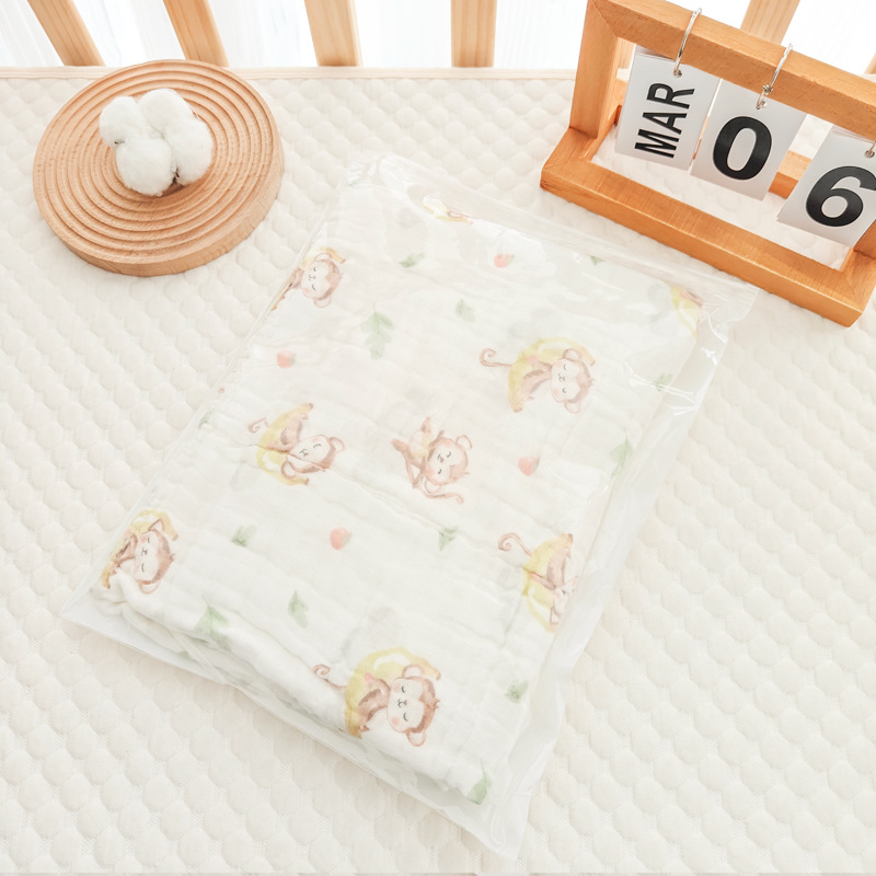 Baby wash bath towel cotton gauze newborn cotton bath soft absorbent baby blanket 110*110 large