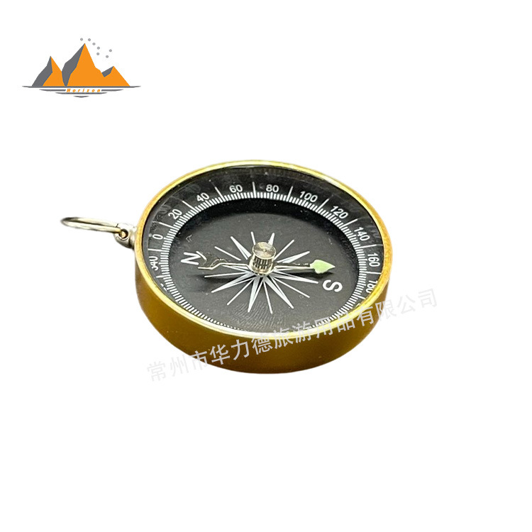 Source Factory G44 Gold Aluminum Shell Outdoor Travel Wedding Gift Teaching Compass Laser Logo Compass