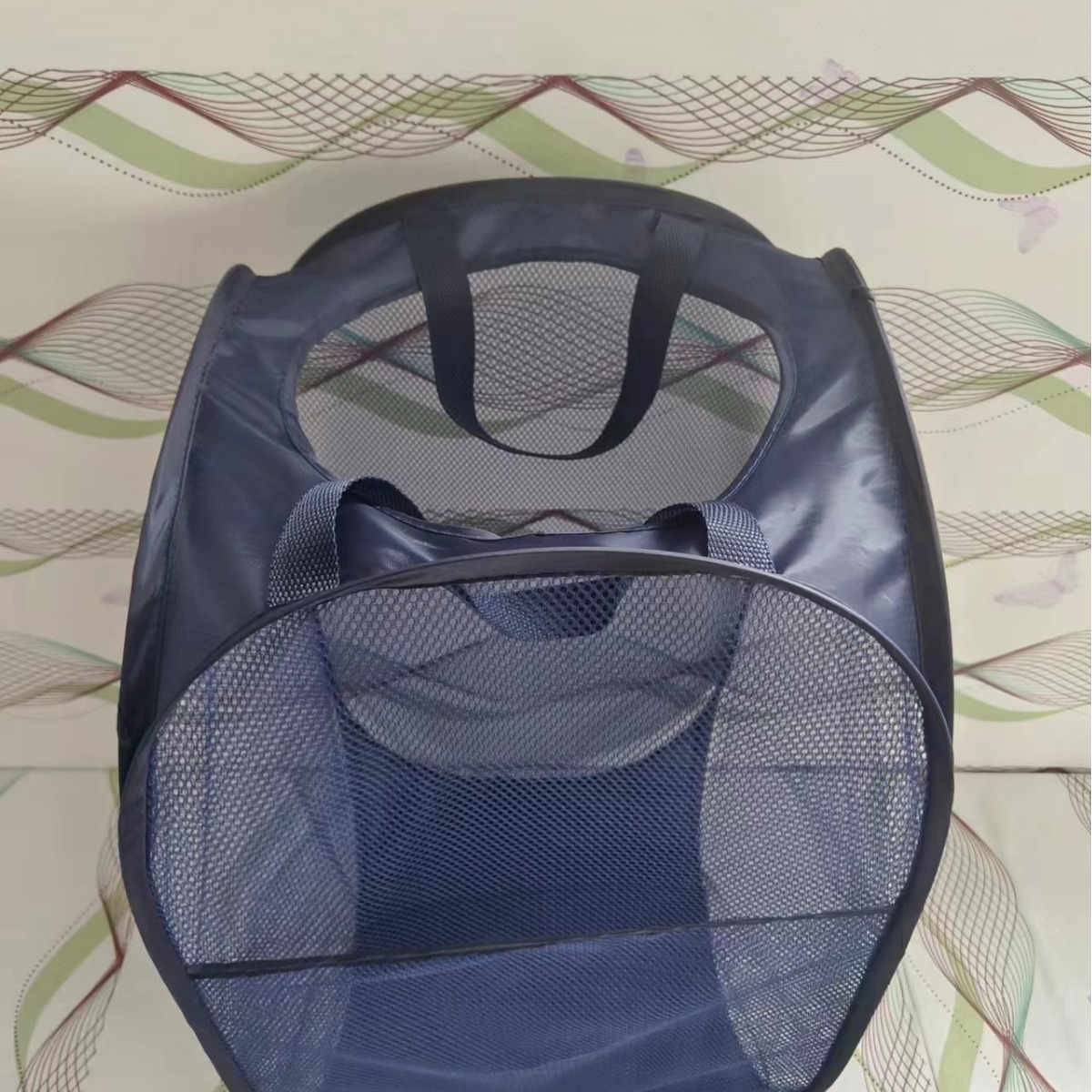 Large Capacity Round Mouth Folding Portable Laundry Basket Dirty Clothes Basket Finishing Storage Basket Bathroom Dirty Clothes Factory Wholesale