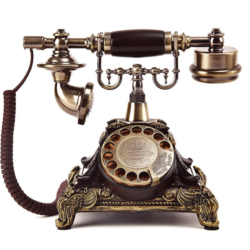 Телефон с поворотным механизмом в европейском стиле, домашний стационарный телефон, американская мода, креативный кабель, старинный антикварный фиксированный телефон