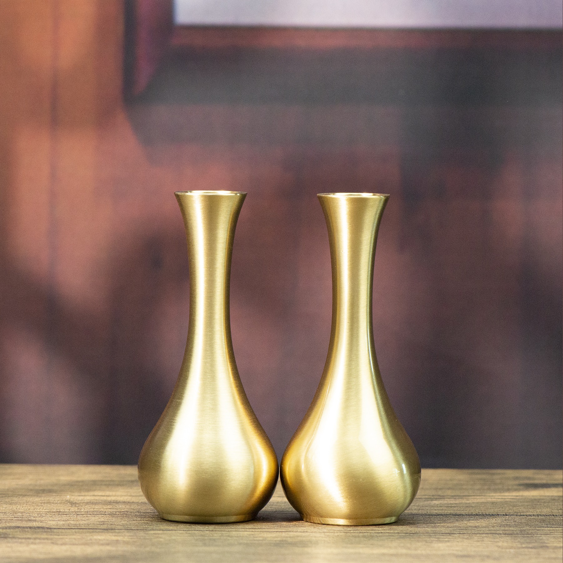 Pure Copper Small Vase Ornaments Desktop Copper Vase Decorations Buddha Front Offering Vase Flower Vase Jade Pure Vase