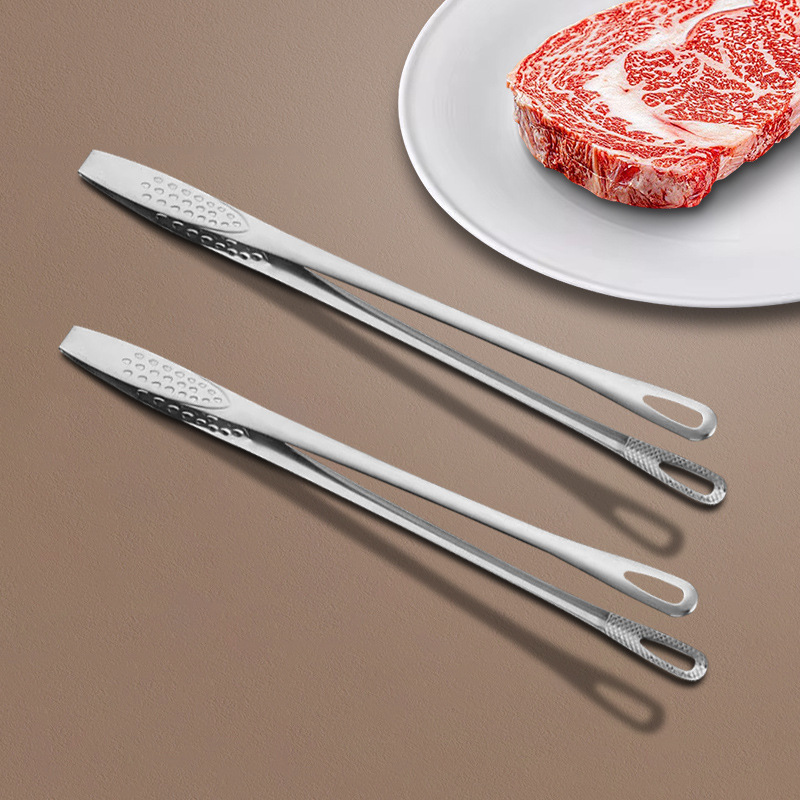 Stainless Steel Korean Barbecue Clips Kitchen Buffet Hotel Food Clips Outdoor Barbecue Clips Steak Clips Bread Clips