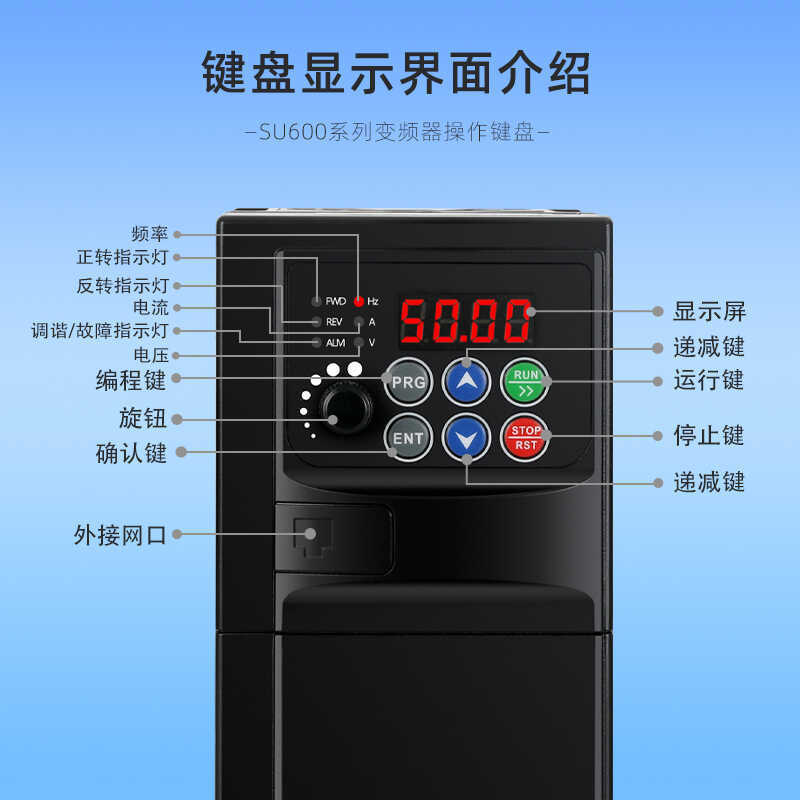 Frequency Converter Single-Phase 220V to Three-Phase 380V2.2 Fan 1.5 Motor 5.5 Water Pump 7.5Kw Heavy-Duty Speed Regulation 11