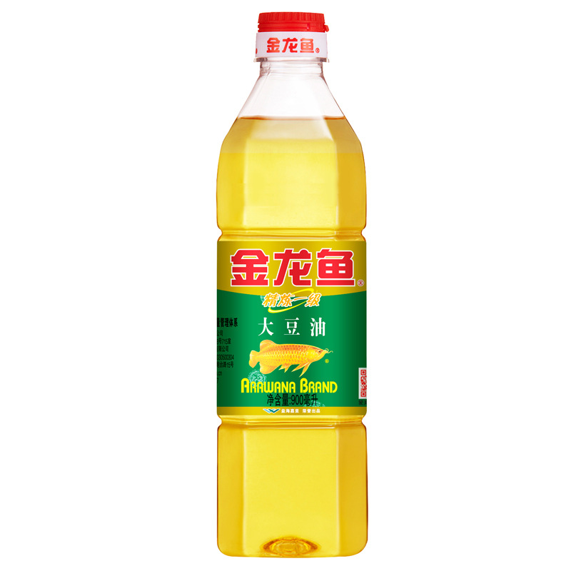Golden Dragon fish refined grade I soybean oil 900ml cooking oil cooking opening gift