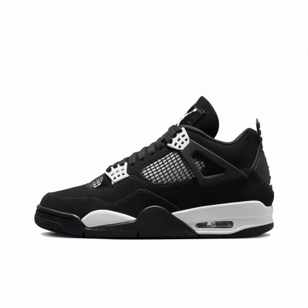 Putian shoes high version wholesale AJ4 black and white cat midnight blue and white cement red button Joe 4 men and women sports air cushion basketball shoes